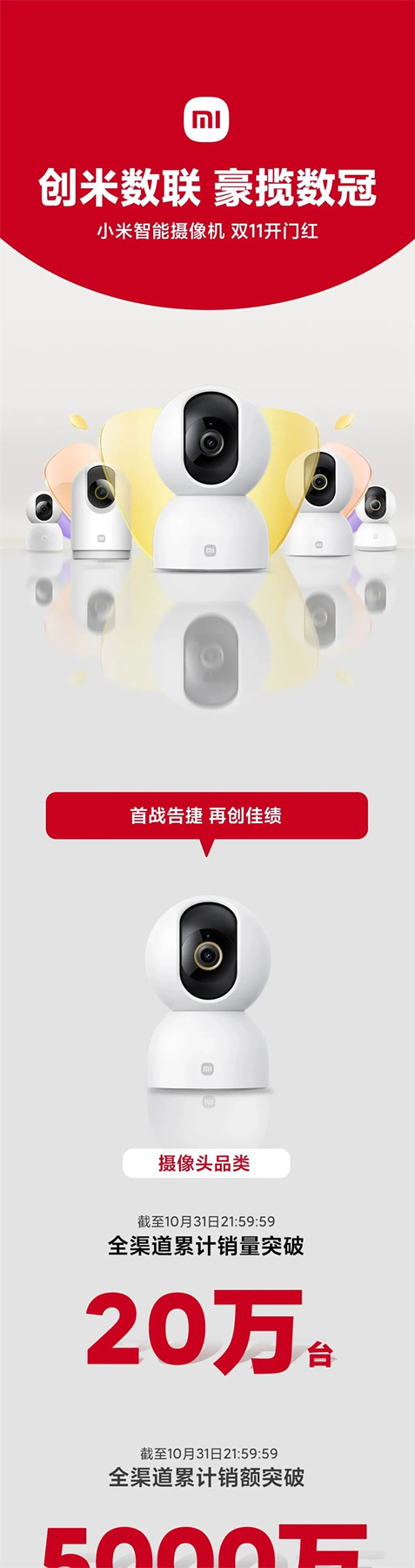 雙11開(kāi)門(mén)紅 | 小米智能攝像機(jī)豪攬數(shù)冠 雙11開(kāi)門(mén)紅 | 小米智能攝像機(jī)豪攬數(shù)冠