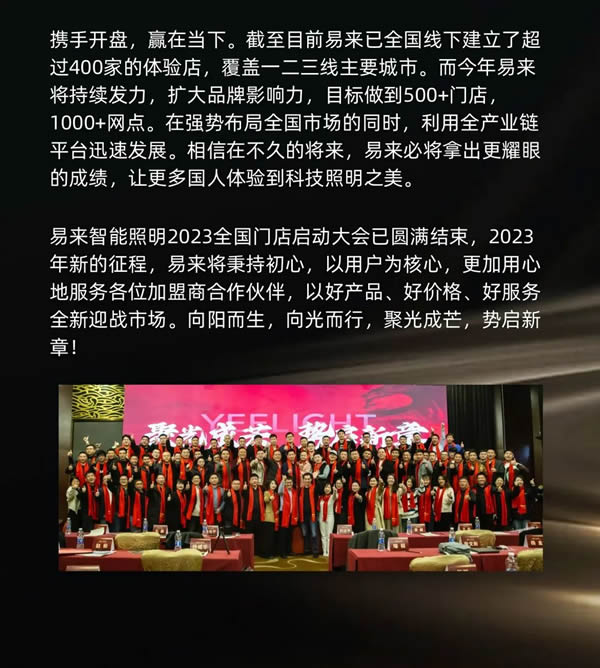 2023年易來(lái)全國(guó)門店啟動(dòng)大會(huì)圓滿落幕 2023年易來(lái)全國(guó)門店啟動(dòng)大會(huì)圓滿落幕