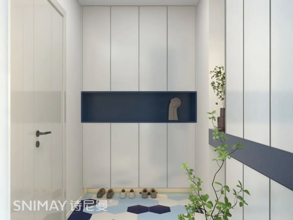 淺指智能鎖98㎡極簡兩居室,打造輕盈質感家居_4