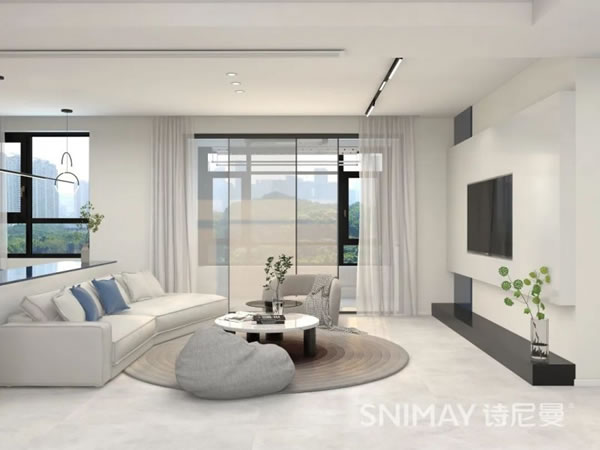 淺指智能鎖98㎡極簡兩居室,打造輕盈質感家居_7