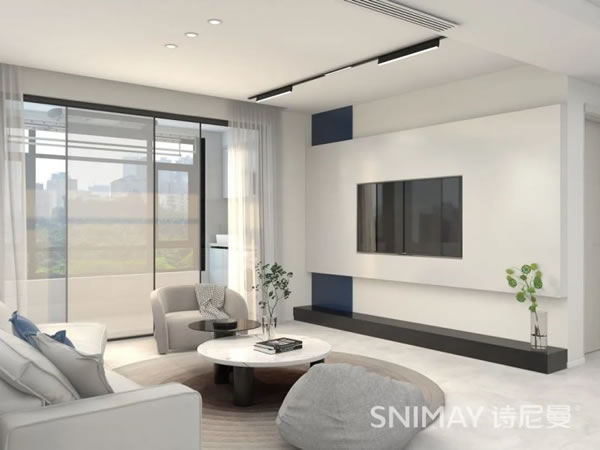 淺指智能鎖98㎡極簡兩居室,打造輕盈質感家居_8