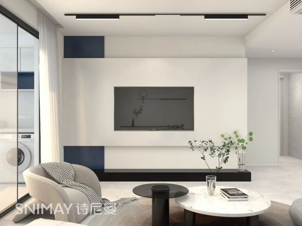 淺指智能鎖98㎡極簡兩居室,打造輕盈質感家居_9