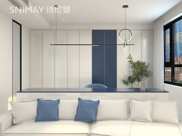 淺指智能鎖98㎡極簡兩居室,打造輕盈質感家居_10