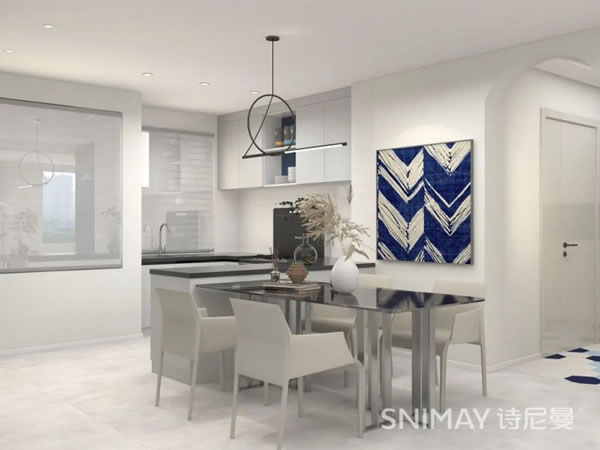 淺指智能鎖98㎡極簡兩居室,打造輕盈質感家居_12