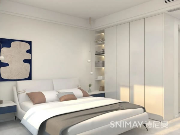 淺指智能鎖98㎡極簡兩居室,打造輕盈質感家居_15