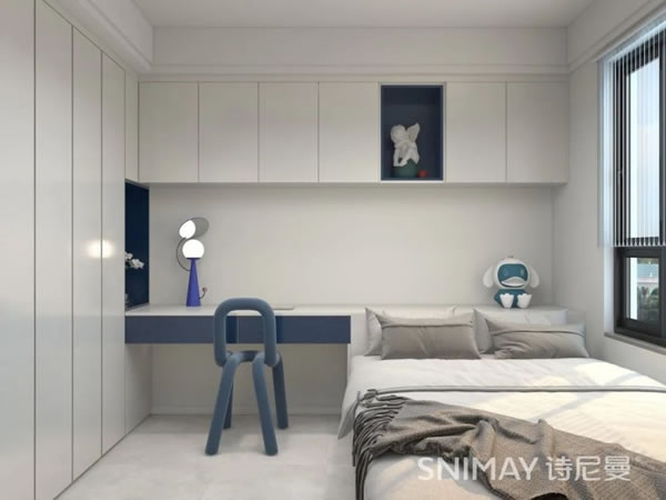 淺指智能鎖98㎡極簡兩居室,打造輕盈質感家居_16