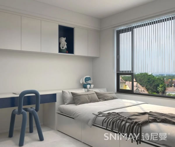 淺指智能鎖98㎡極簡兩居室,打造輕盈質感家居_19