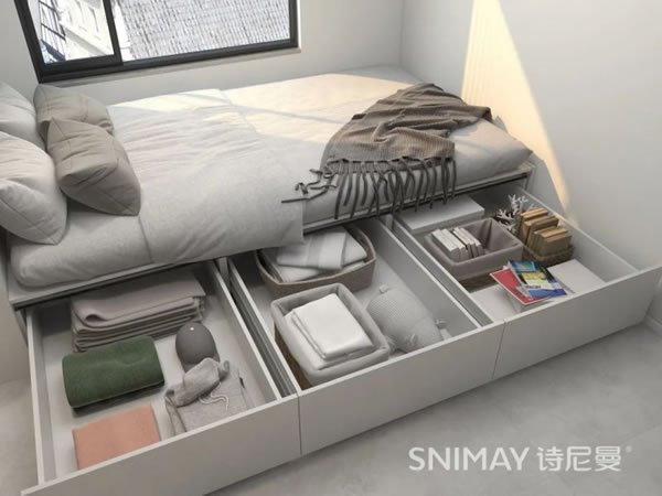 淺指智能鎖98㎡極簡兩居室,打造輕盈質感家居_20